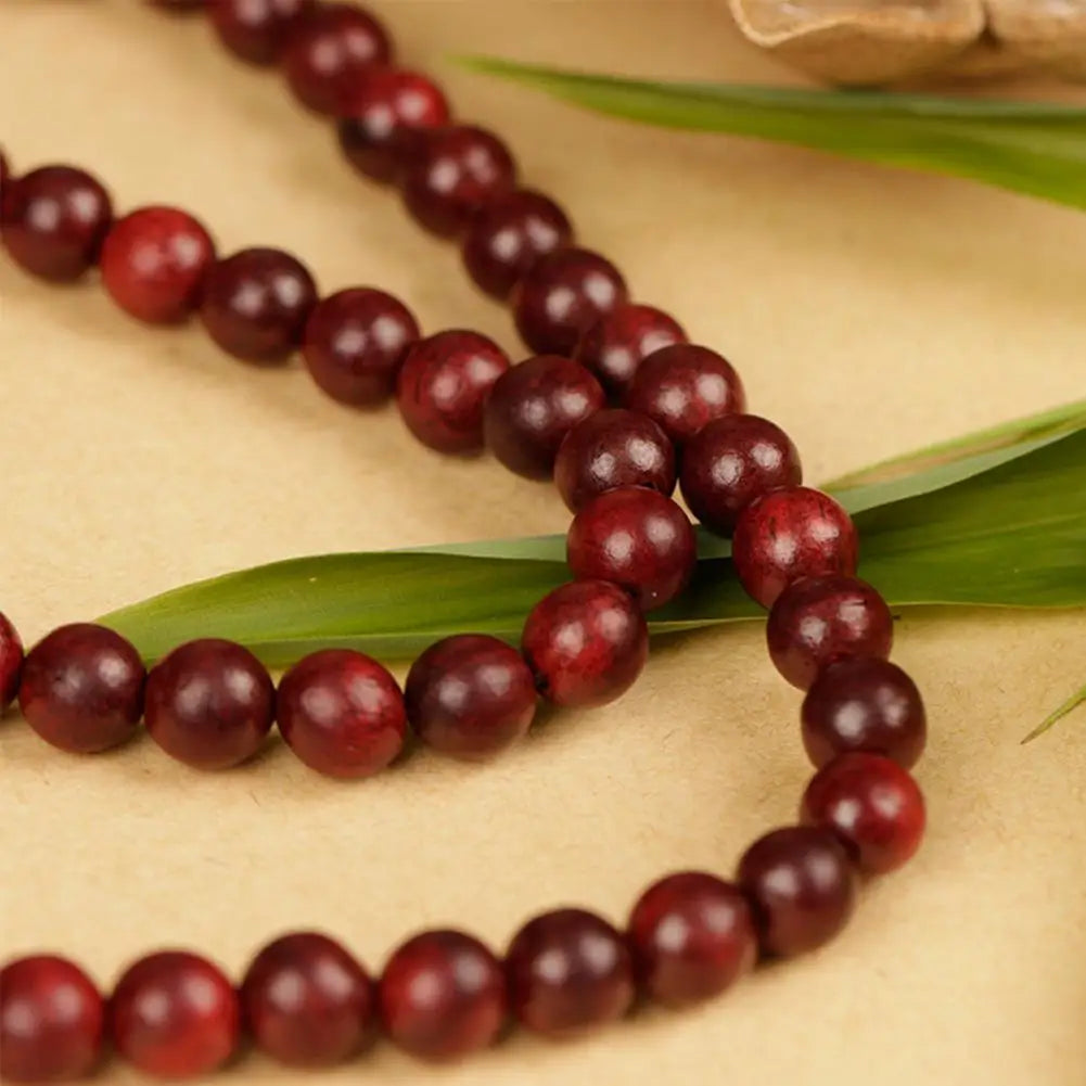 6mm Sandalwood 108 Bead Mala Bracelet, Buddhist Meditation Prayer Wrap Bangle